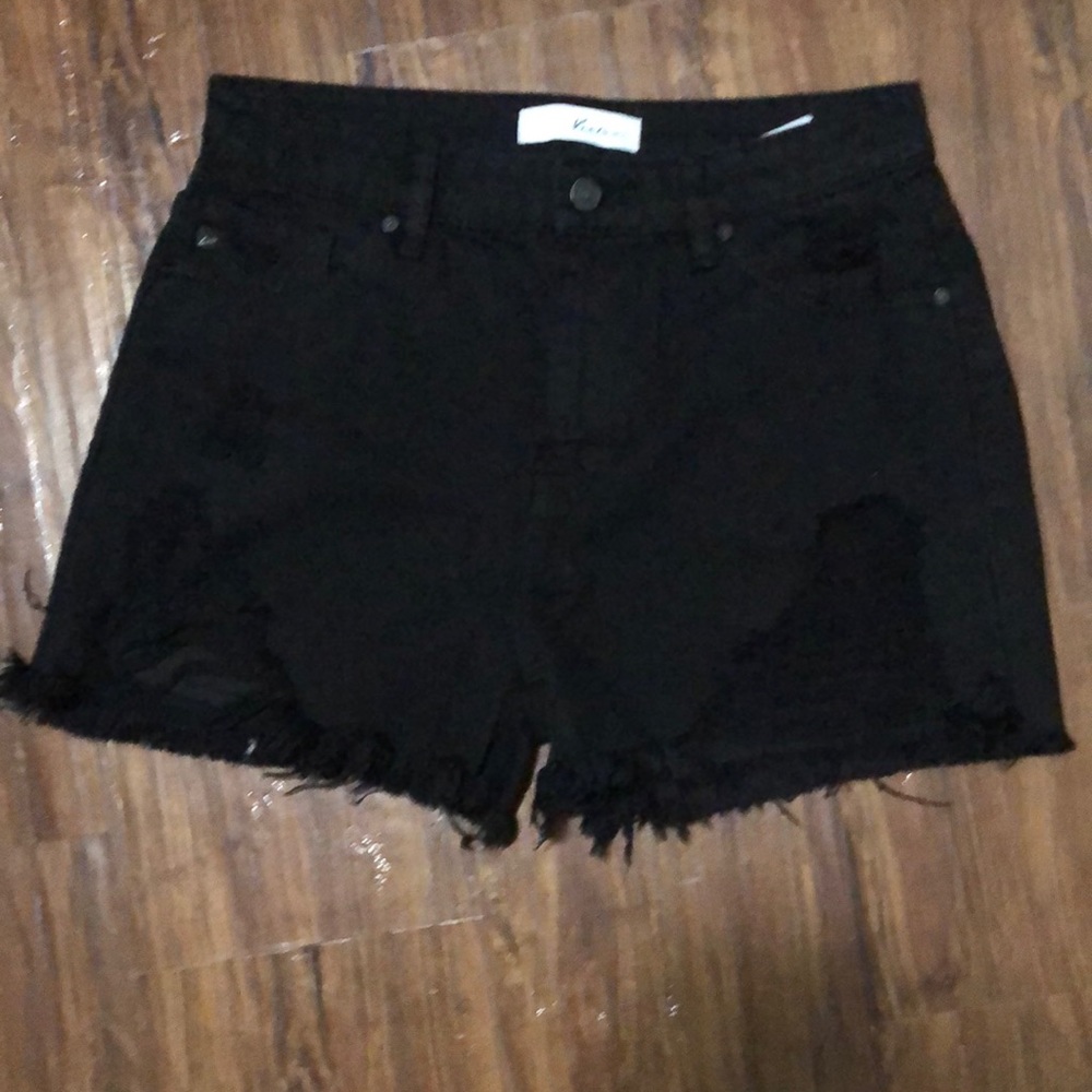 Black Denim Shorts